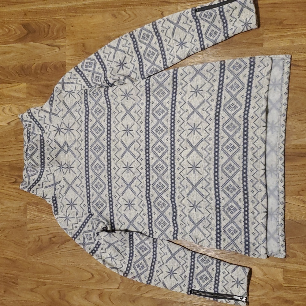 Wooly Bully Wear Nomad Sweater Cowl Neck Fair Isle Womens Size M